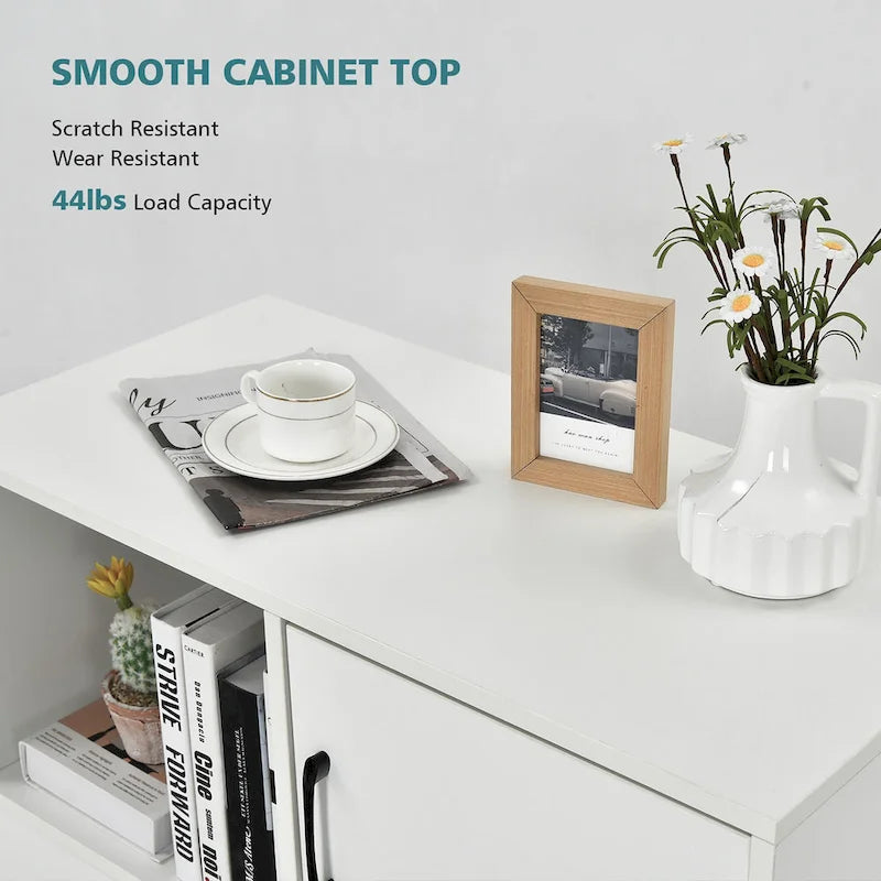 Meuble de rangement Costway mobile avec étagères de rangement pour imprimante
