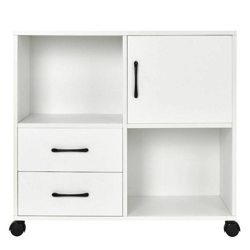 Meuble de rangement Costway mobile avec étagères de rangement pour imprimante