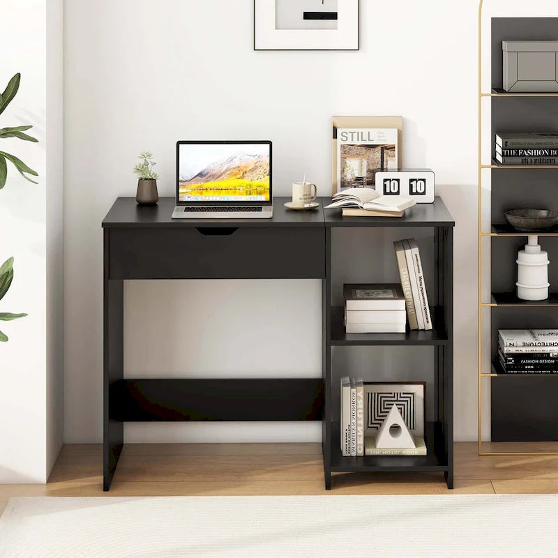 Bureau d'ordinateur à plateau relevable Costway, bureau debout avec compartiments cachés – Voir détails
