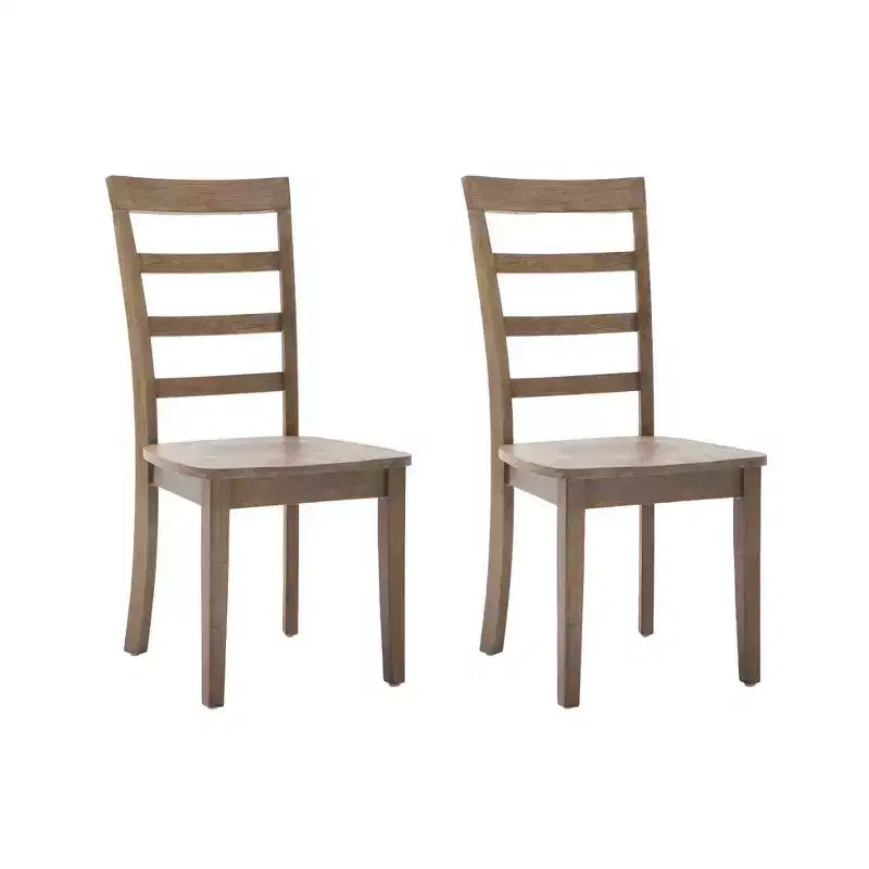 Chaises de salle à manger Boulder en bois de grange brossé : Bois d'hévéa, style ferme, capacité de 136 kg