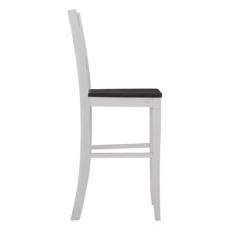 Tabouret de bar à hauteur de comptoir Gwendolyn de qualité commerciale en bois massif style ferme moderne