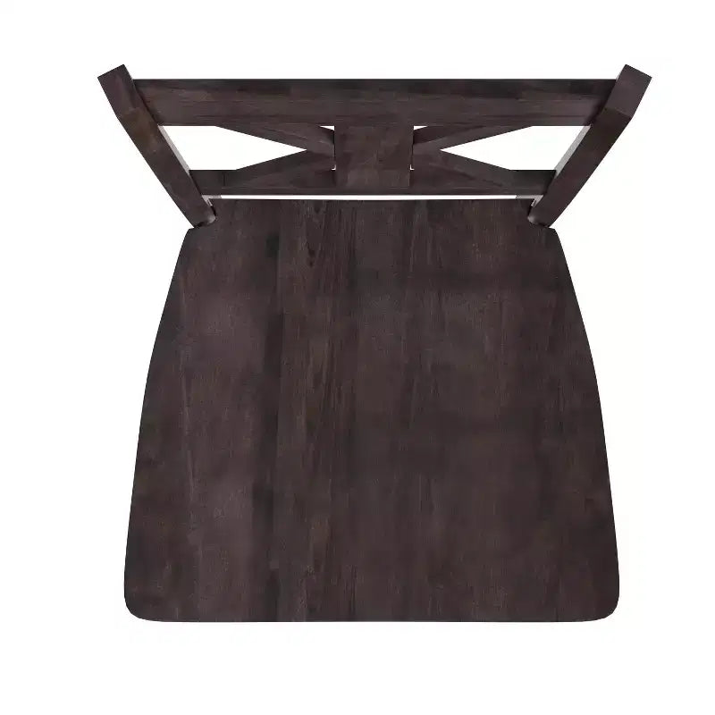 Tabouret de bar à hauteur de comptoir Gwendolyn de qualité commerciale en bois massif style ferme moderne