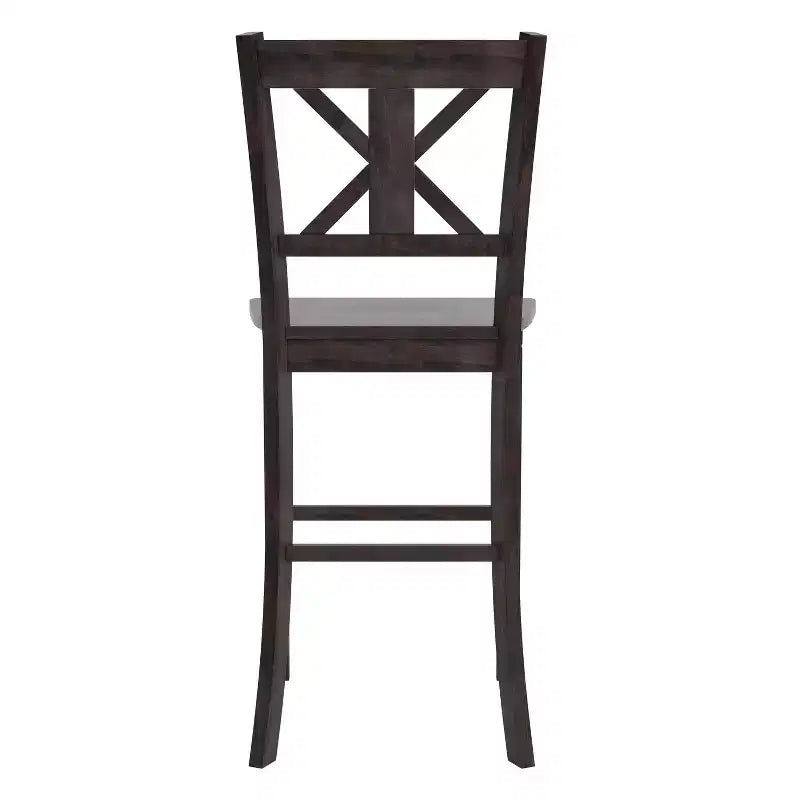 Tabouret de bar à hauteur de comptoir Gwendolyn de qualité commerciale en bois massif style ferme moderne