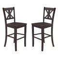Flash Furniture Gwendolyn Set of 2 Commercial Grade Solid Wood Modern Farmhouse Counter Height Barstool