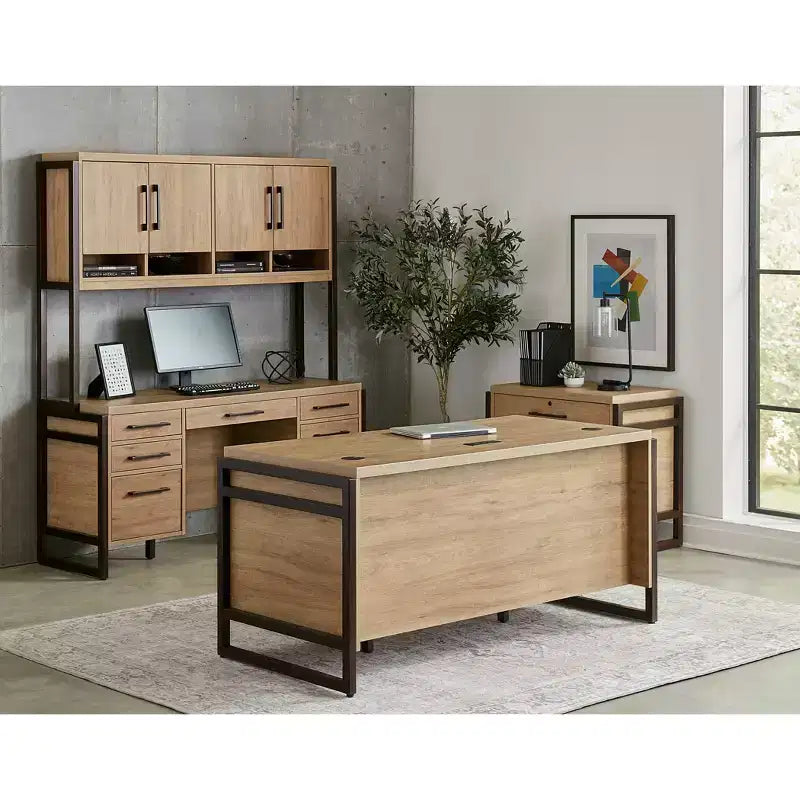 Vaisselier Mason moderne stratifié bois avec portes en bois