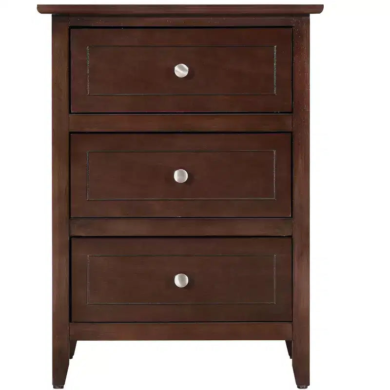 Table de chevet Daniel à 3 tiroirs (63,5 cm H x 48,26 cm L x 38,1 cm P)