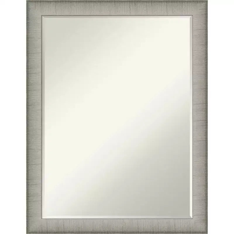 Miroir mural de salle de bain biseauté fin brossé élégant