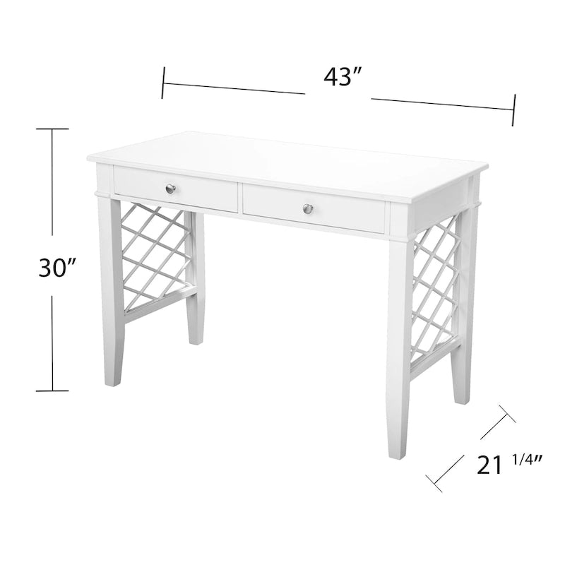 Bureau informatique blanc Glendale de SEI Furniture