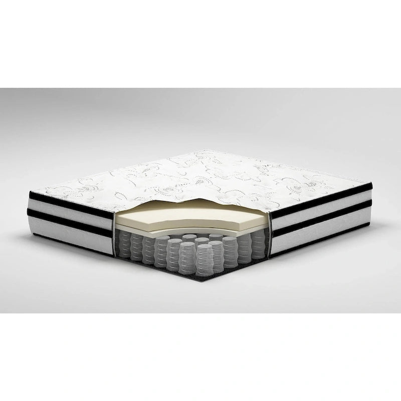 Ensemble matelas Signature Design by Ashley Chime 10 pouces hybride noir/blanc 2 pièces