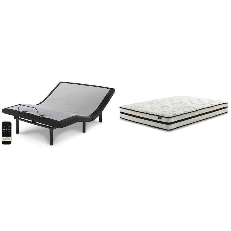 Ensemble matelas Signature Design by Ashley Chime 10 pouces hybride noir/blanc 2 pièces