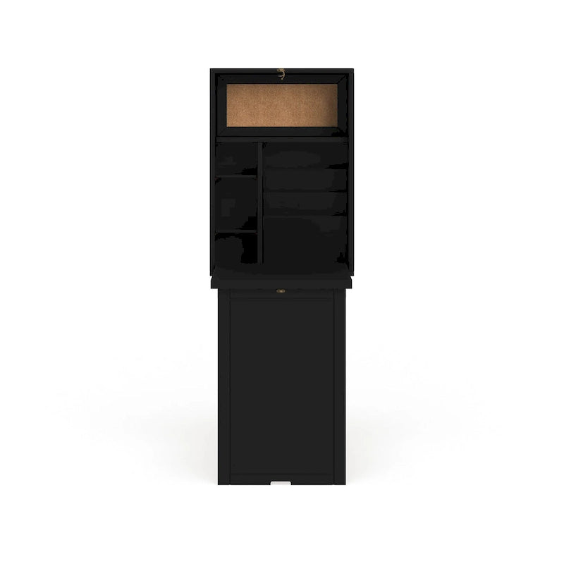 SEI Furniture Bureau Convertible Mural Rabattable Murphy Noir