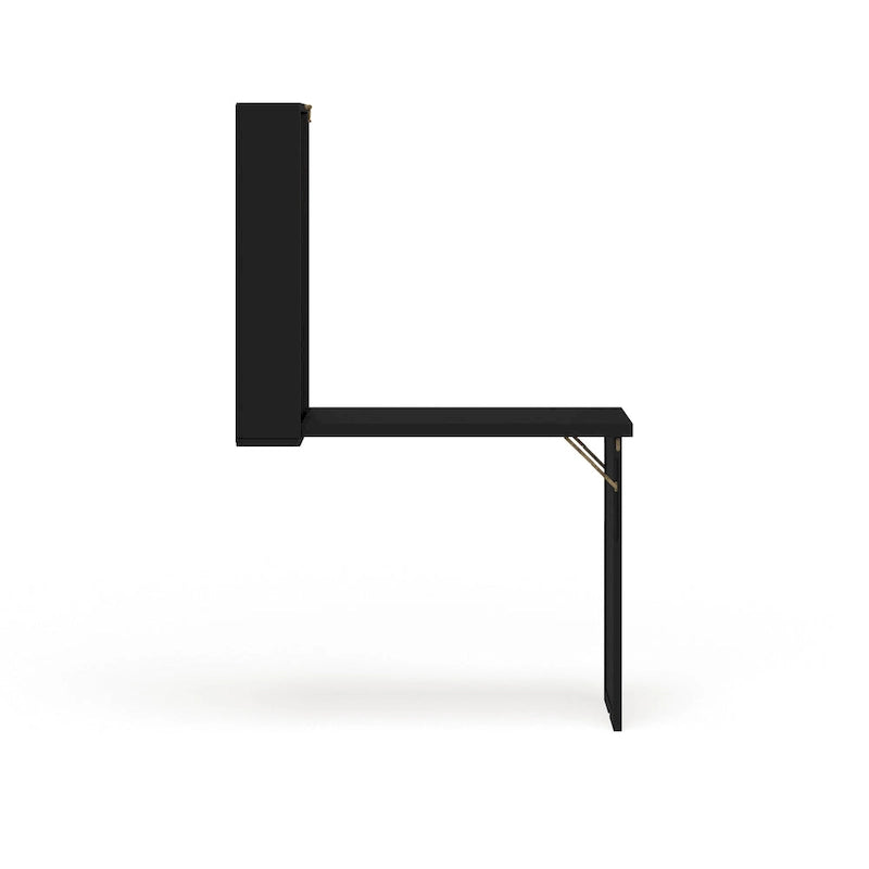SEI Furniture Bureau Convertible Mural Rabattable Murphy Noir
