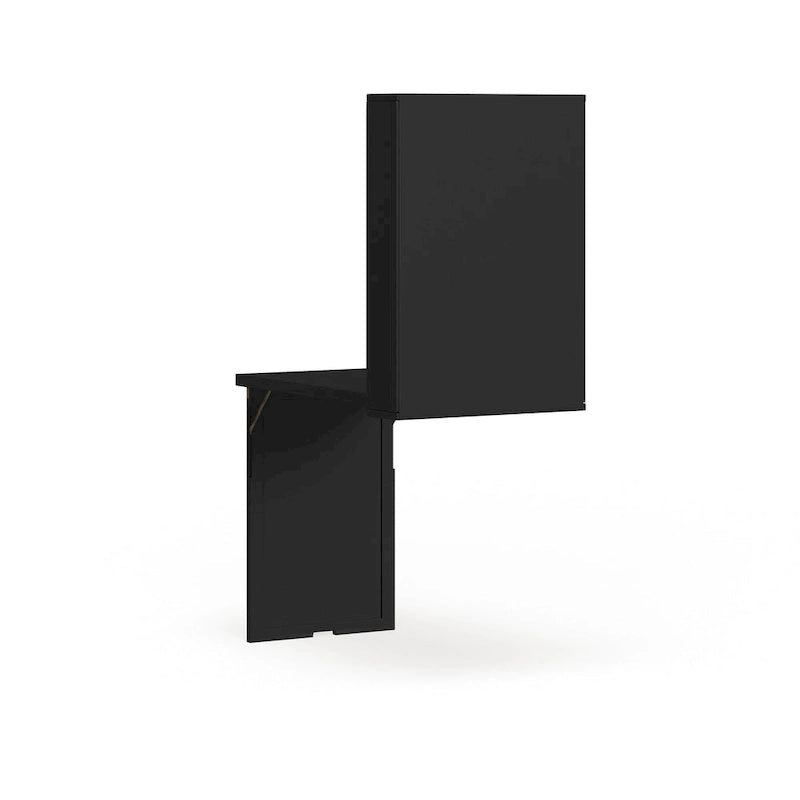 SEI Furniture Bureau Convertible Mural Rabattable Murphy Noir