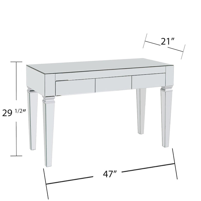 Bureau Dakota avec miroir argenté