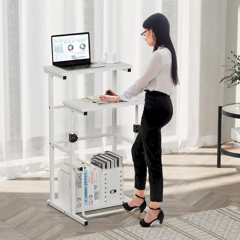 Bureau debout Futzca, table pour ordinateur portable à hauteur réglable