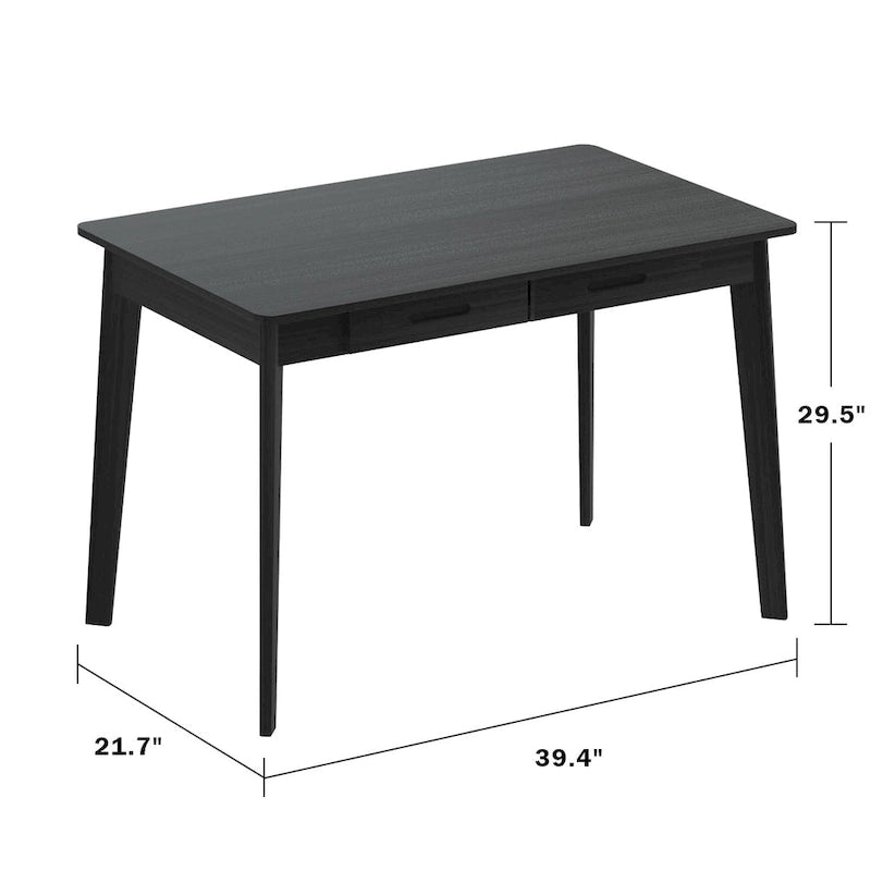 Kerrogee 39,4 Pouces Bureau d'ordinateur en Bois avec 2 Tiroirs - 4 Couleurs
