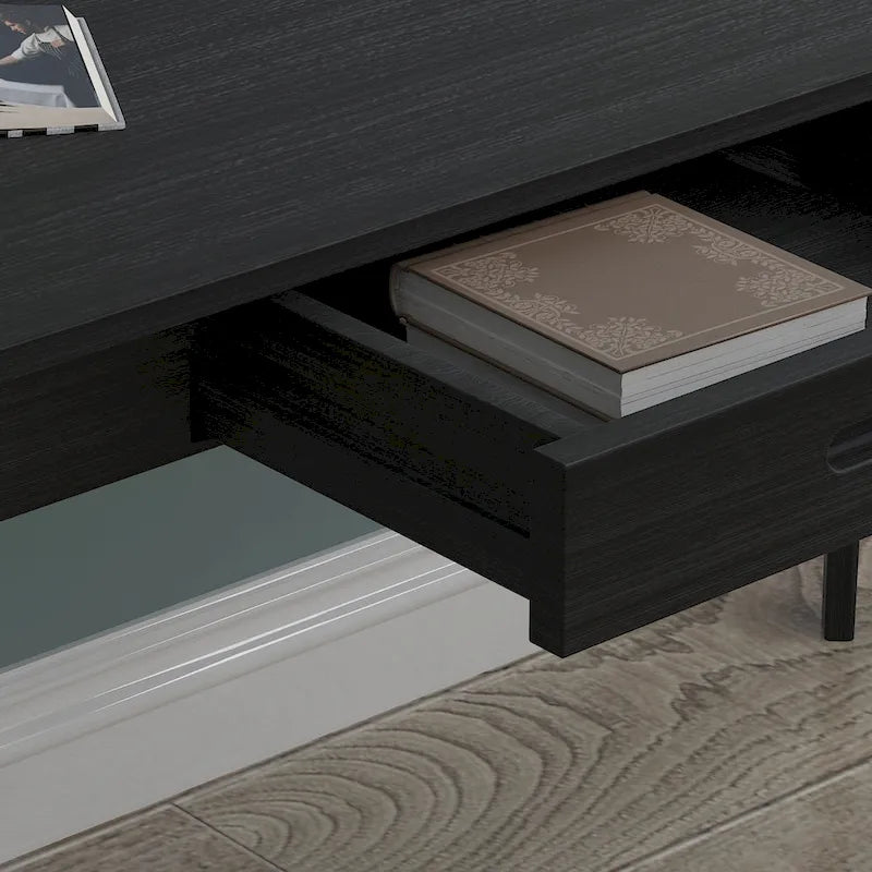 Kerrogee 39,4 Pouces Bureau d'ordinateur en Bois avec 2 Tiroirs - 4 Couleurs