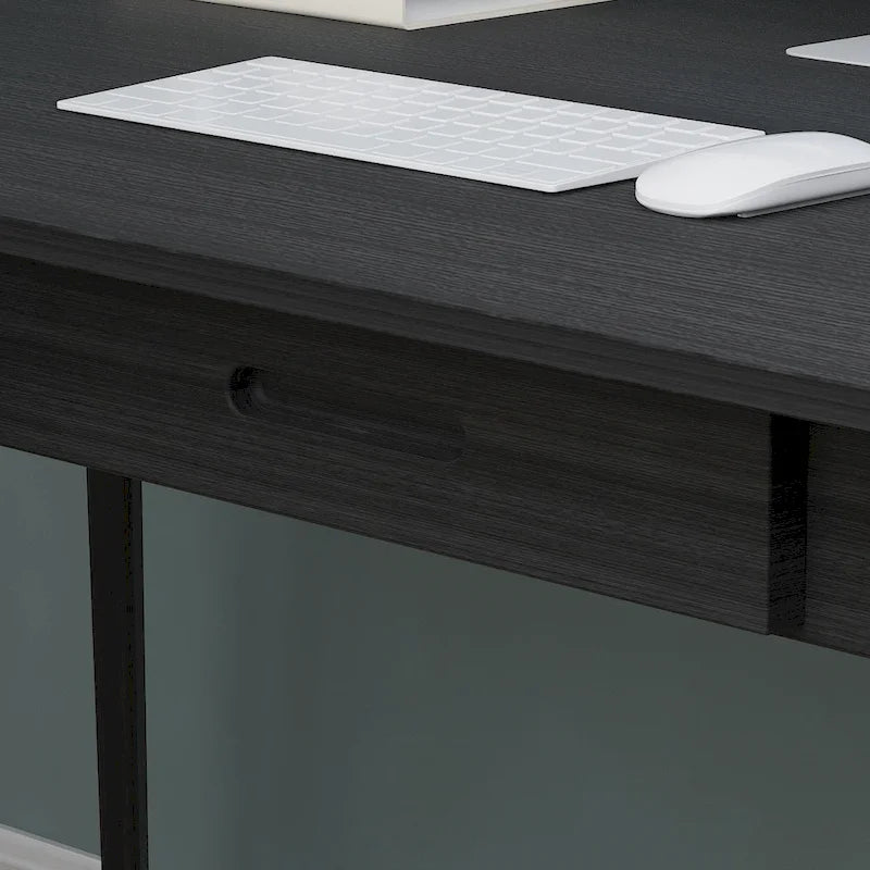 Kerrogee 39,4 Pouces Bureau d'ordinateur en Bois avec 2 Tiroirs - 4 Couleurs