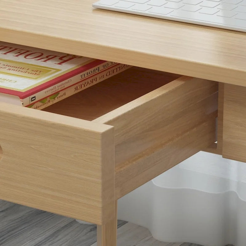 Kerrogee 39,4 Pouces Bureau d'ordinateur en Bois avec 2 Tiroirs - 4 Couleurs