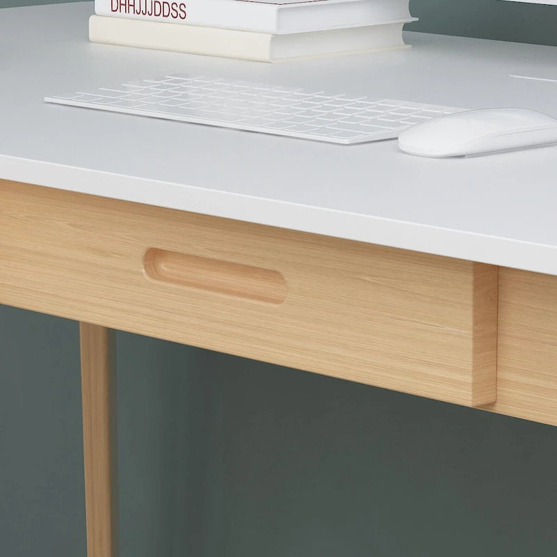 Kerrogee 39,4 Pouces Bureau d'ordinateur en Bois avec 2 Tiroirs - 4 Couleurs
