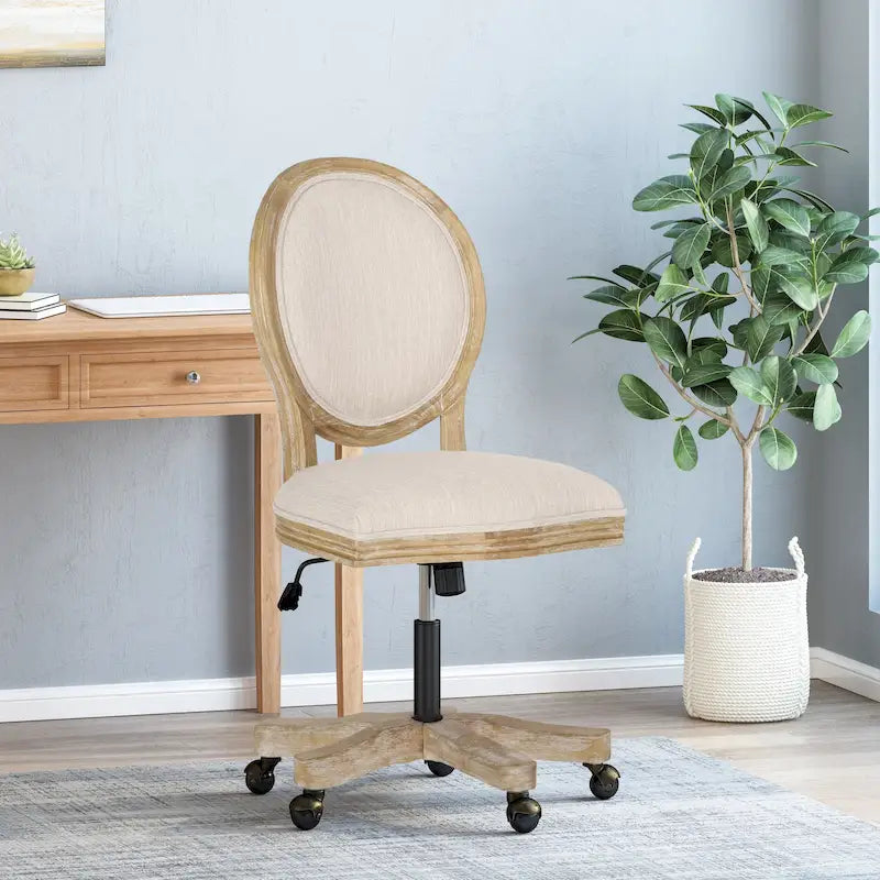 Chaise de bureau pivotante rembourrée Pishkin de Christopher Knight Home