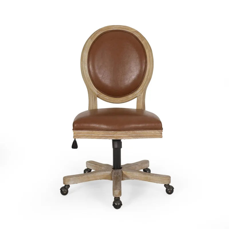 Chaise de bureau pivotante rembourrée Pishkin de Christopher Knight Home