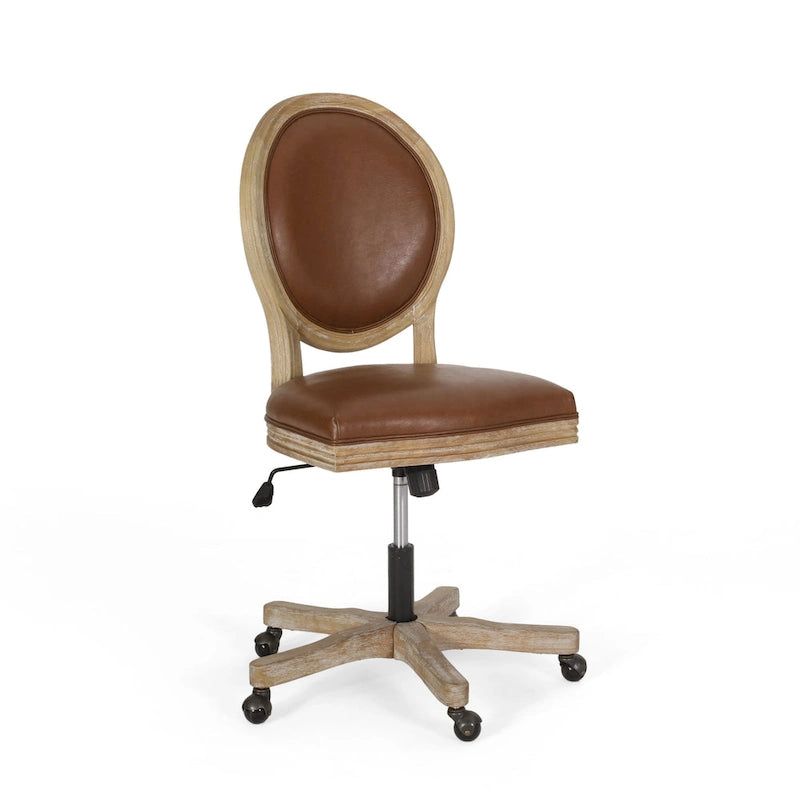 Chaise de bureau pivotante rembourrée Pishkin de Christopher Knight Home