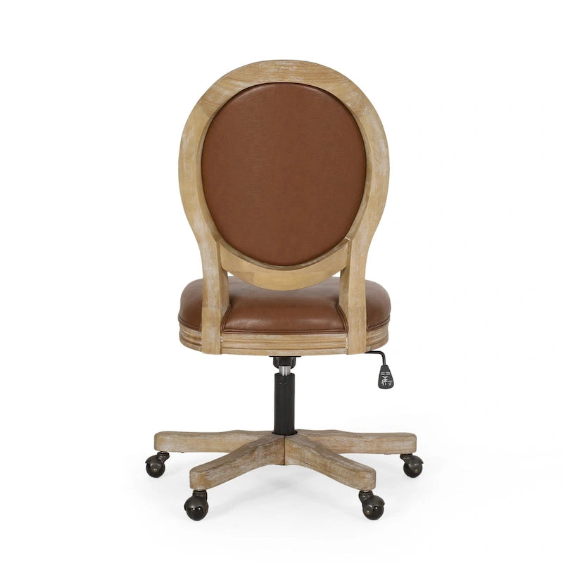 Chaise de bureau pivotante rembourrée Pishkin de Christopher Knight Home
