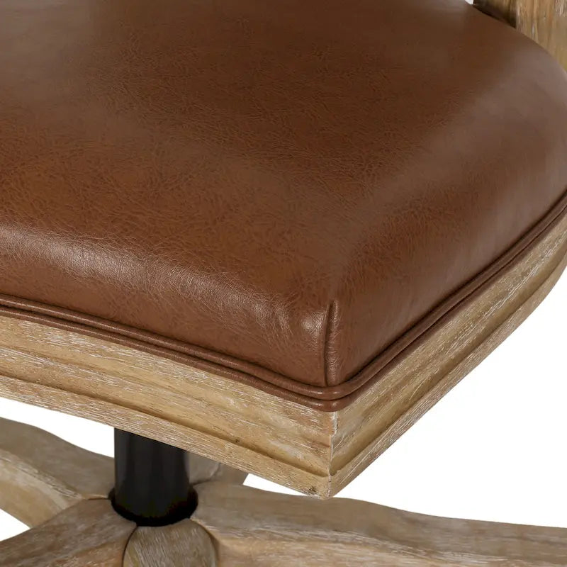 Chaise de bureau pivotante rembourrée Pishkin de Christopher Knight Home