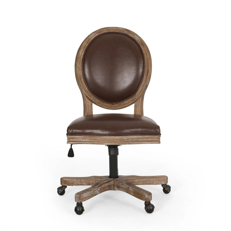 Chaise de bureau pivotante rembourrée Pishkin de Christopher Knight Home