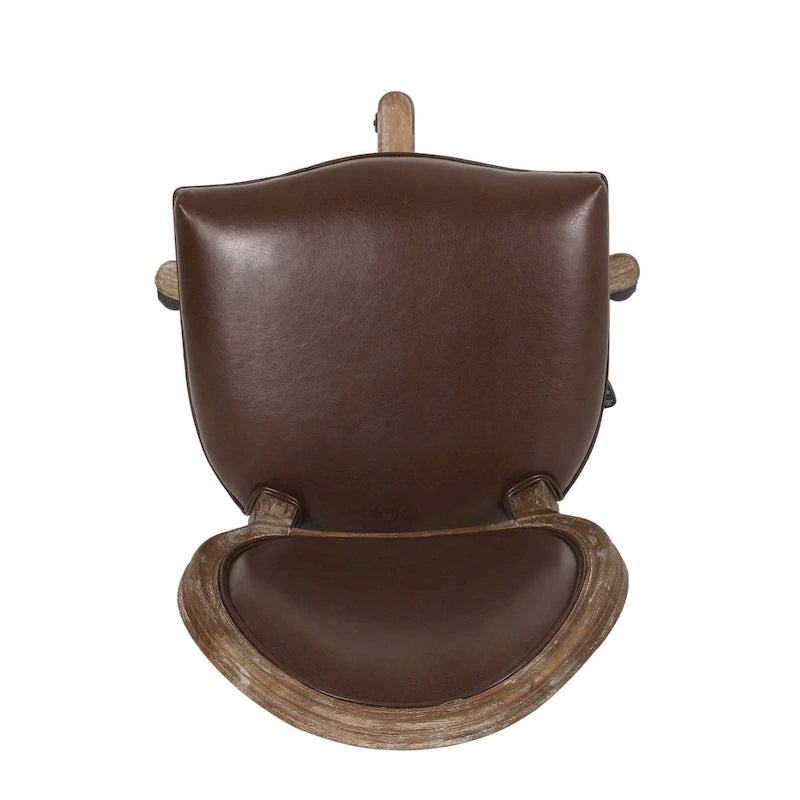 Chaise de bureau pivotante rembourrée Pishkin de Christopher Knight Home