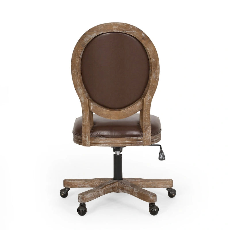 Chaise de bureau pivotante rembourrée Pishkin de Christopher Knight Home