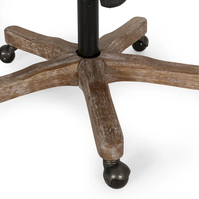 Chaise de bureau pivotante rembourrée Pishkin de Christopher Knight Home