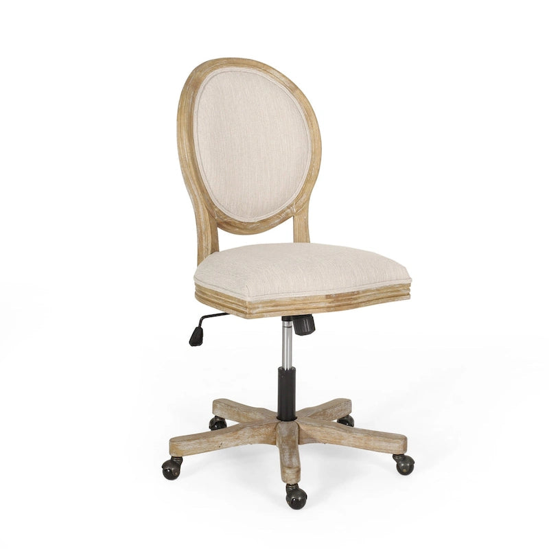 Chaise de bureau pivotante rembourrée Pishkin de Christopher Knight Home