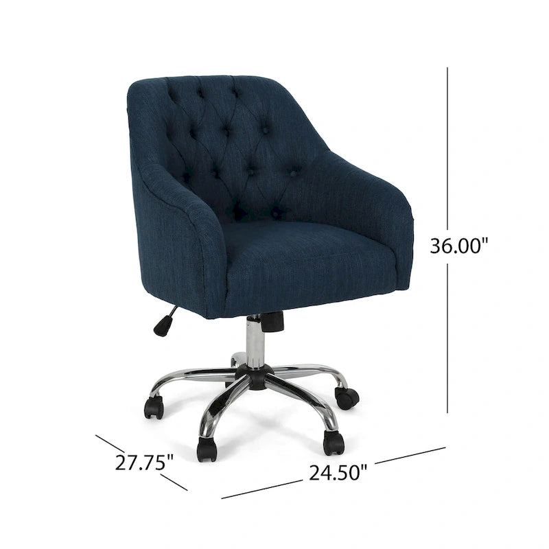 Chaise de bureau pivotante Barbour rembourrée par Christopher Knight Home - N/A