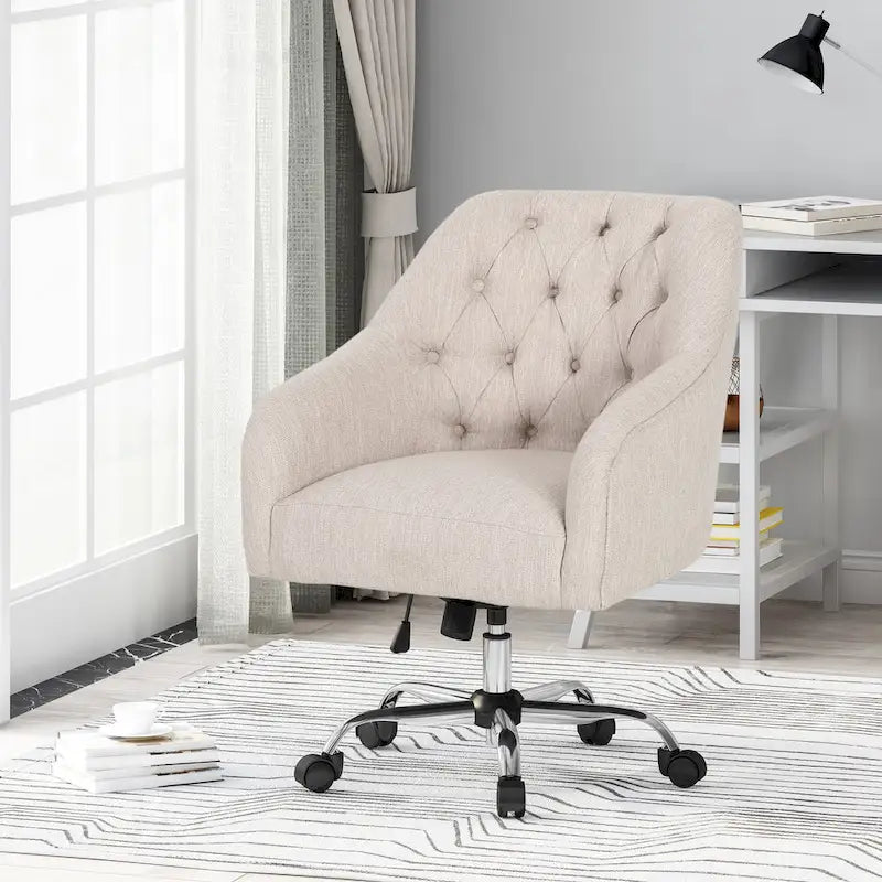 Chaise de bureau pivotante Barbour rembourrée par Christopher Knight Home - N/A