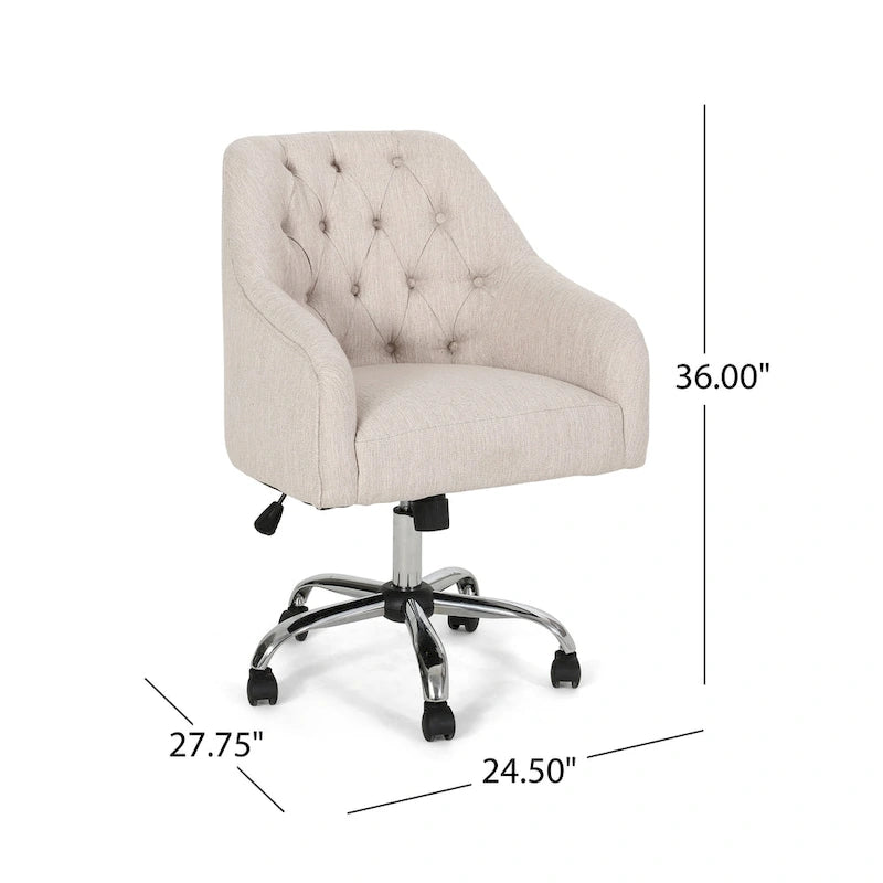 Chaise de bureau pivotante Barbour rembourrée par Christopher Knight Home - N/A