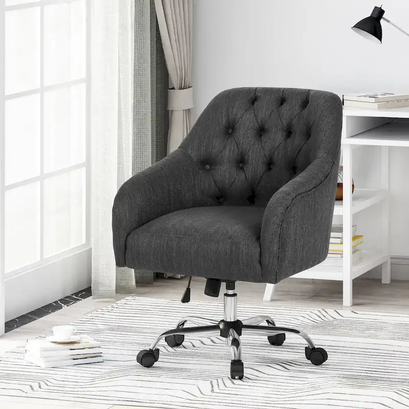 Chaise de bureau pivotante Barbour rembourrée par Christopher Knight Home - N/A