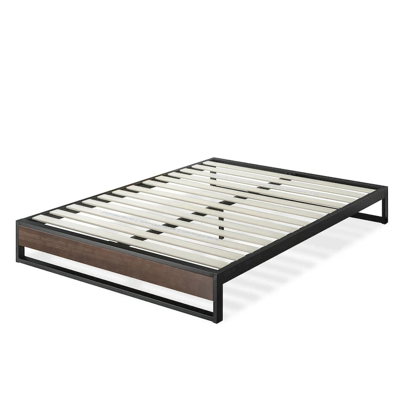 Lit plateforme Priage by ZINUS GOOD DESIGN primé 10 pouces en bambou et métal gris délavé