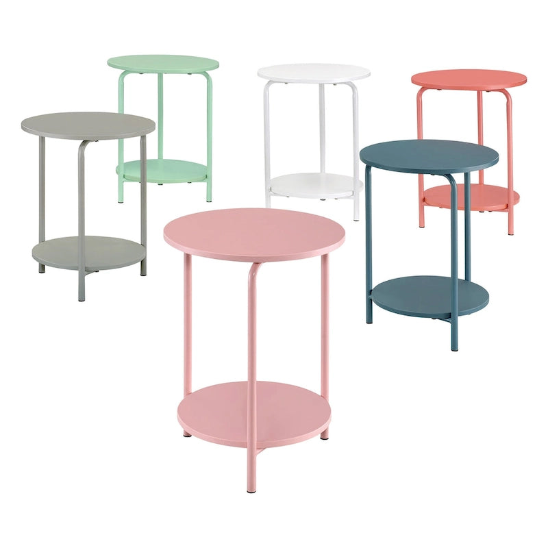 Table d'appoint en métal Elgin OS Home and Office Furniture, finition Bluestone