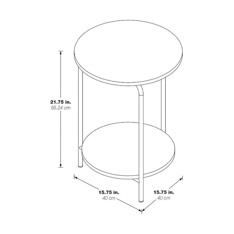 Table d'appoint en métal Elgin OS Home and Office Furniture, finition Bluestone
