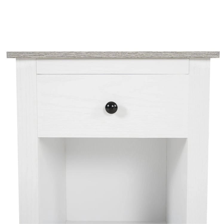 Table d'appoint avec tiroir et étagère, petite table de rangement à 2 niveaux, table de chevet avec tiroir, table d'appoint avec rangement