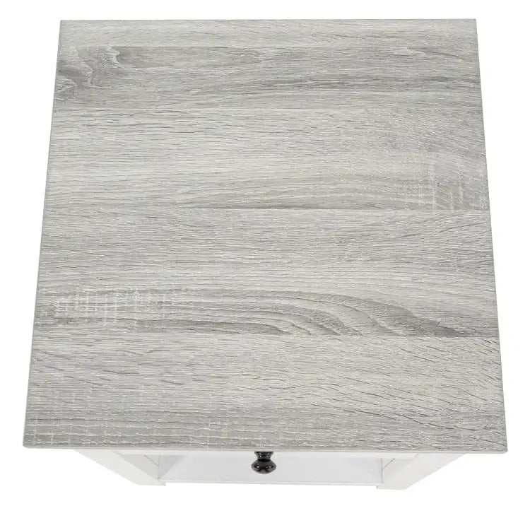 Table d'appoint avec tiroir et étagère, petite table de rangement à 2 niveaux, table de chevet avec tiroir, table d'appoint avec rangement