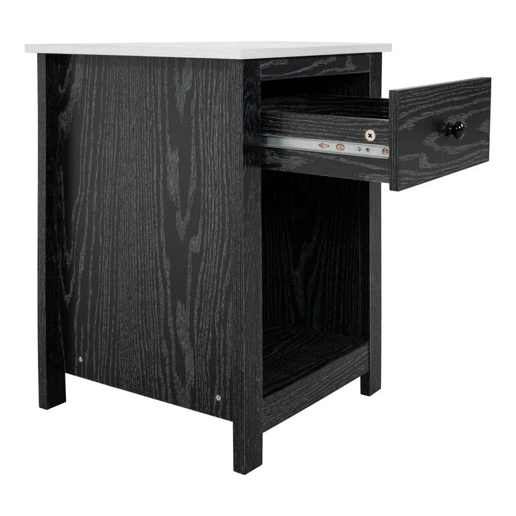 Table d'appoint avec tiroir et étagère, petite table de rangement à 2 niveaux, table de chevet avec tiroir, table d'appoint avec rangement