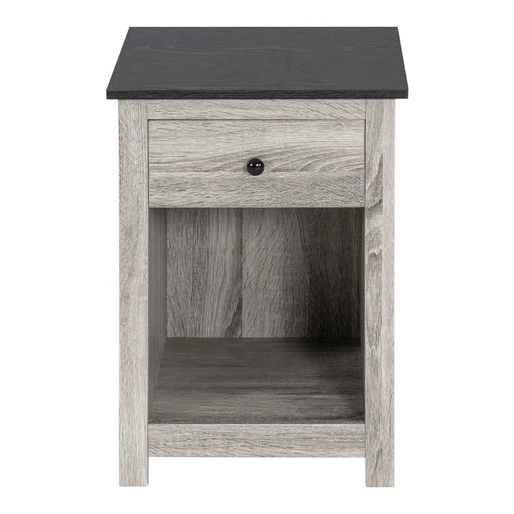 Table d'appoint avec tiroir et étagère, petite table de rangement à 2 niveaux, table de chevet avec tiroir, table d'appoint avec rangement