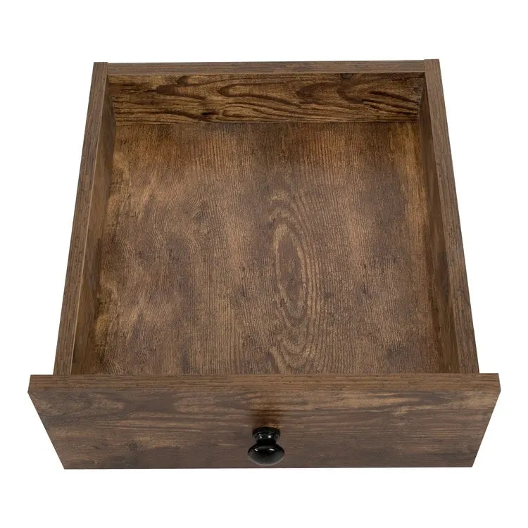 Table d'appoint avec tiroir et étagère, petite table de rangement à 2 niveaux, table de chevet avec tiroir, table d'appoint avec rangement