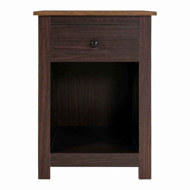 Table d'appoint avec tiroir et étagère, petite table de rangement à 2 niveaux, table de chevet avec tiroir, table d'appoint avec rangement