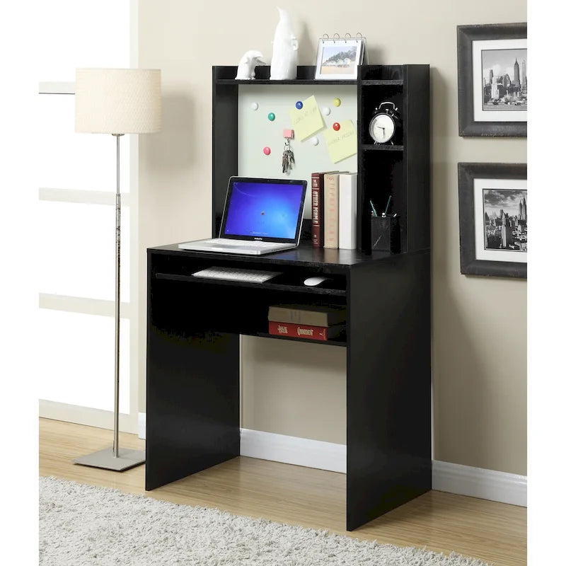 Bureau d'étudiant Designs2Go de Convenience Concepts avec tableau d'affichage magnétique et étagères