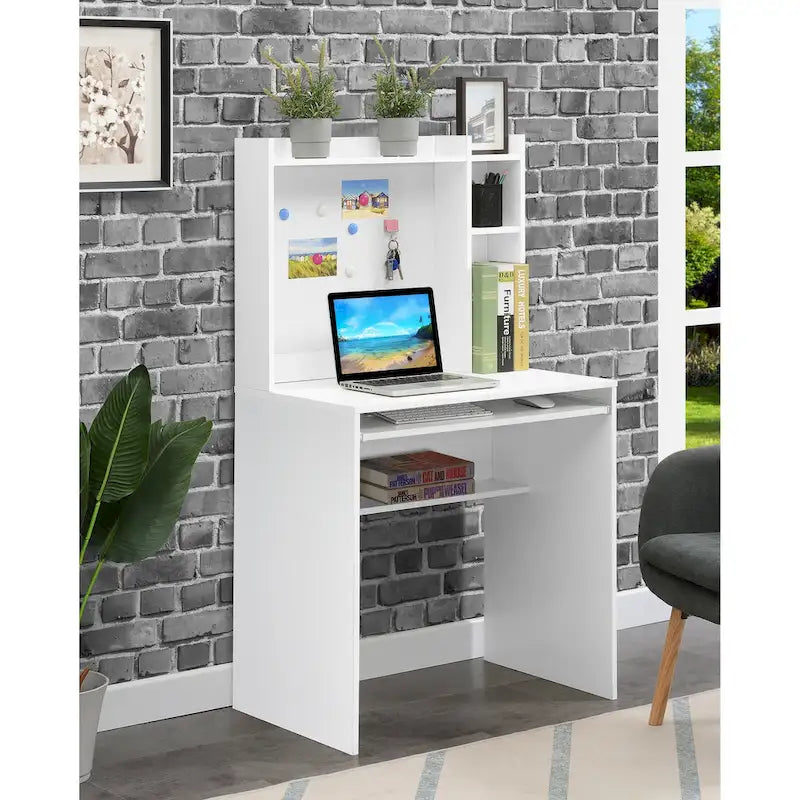 Bureau d'étudiant Designs2Go de Convenience Concepts avec tableau d'affichage magnétique et étagères