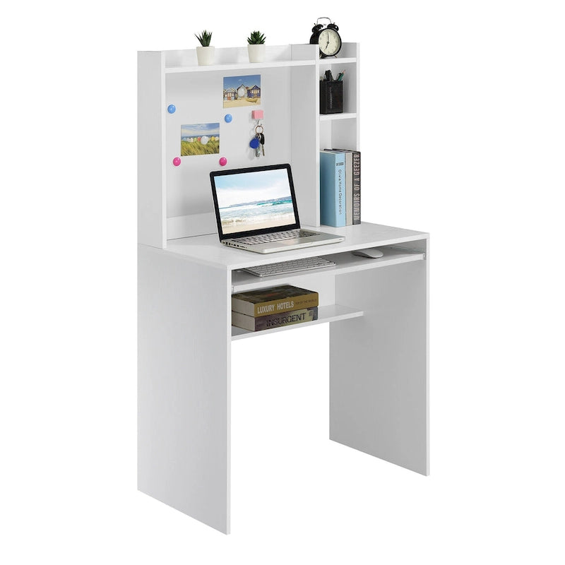Bureau d'étudiant Designs2Go de Convenience Concepts avec tableau d'affichage magnétique et étagères
